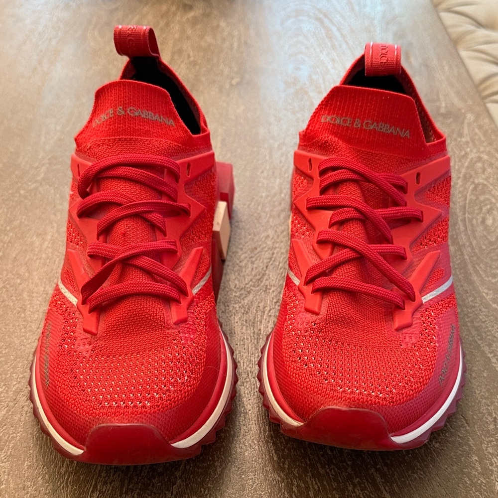 Dolce & Gabbana Mens Vibrant Red Sneakers